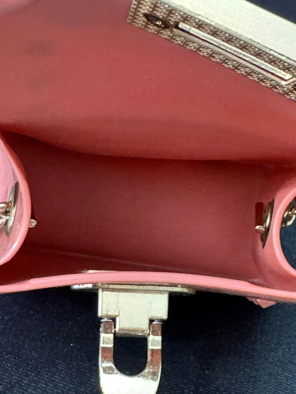 Coral Studded Mini Crossbody Bag Gold Chain Strap Small Purse Jelly